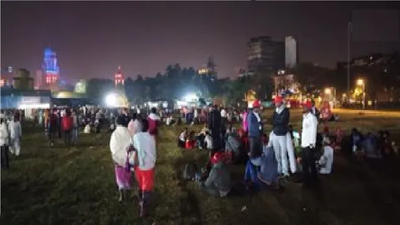 armers from Nashik camp at Azad Maidan in Mumbai