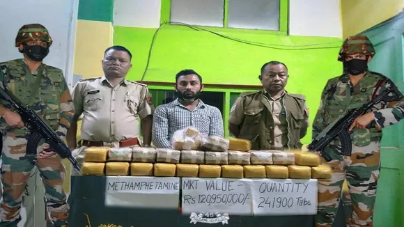 ASSAM RIFLES RECOVERS METHAMETAPHINE TABLETS