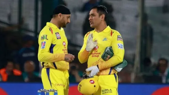 Harbhajan singh and Dhoni