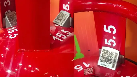 QR code gas cylinder