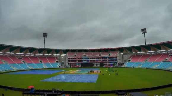 ekana stadium Rain pitch