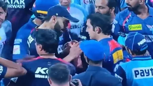 ipl 2023 lsg vs rcb gautam gambhir virat kohli fight talk viral