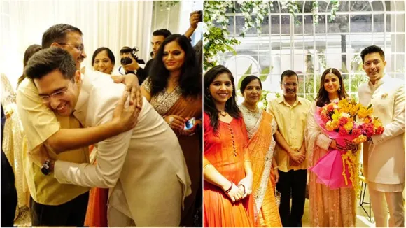 cm kejriwal at Parineeti Raghav Engagement