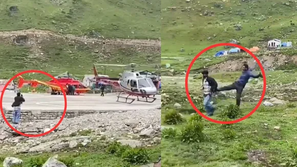 kedarnath helipad viral video