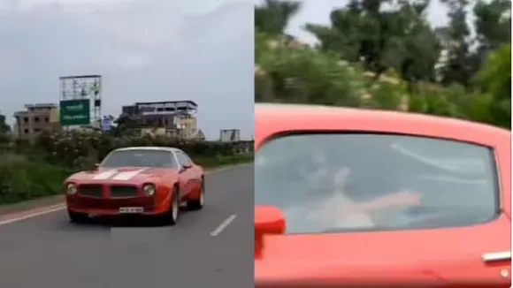 ms dhoni driving vintage car in ranchi video goes viral