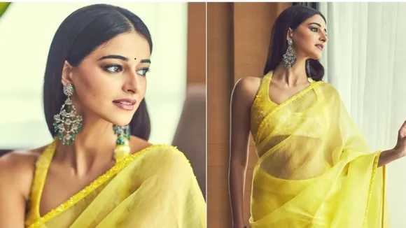 Annanya Pandey Saree look