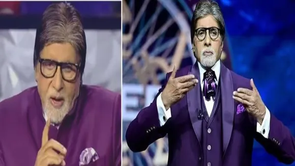 Amitabh Bachchan as a drunk man