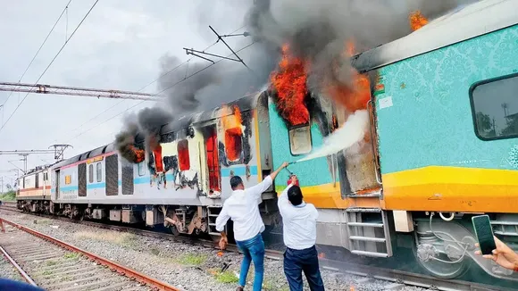 Train fire