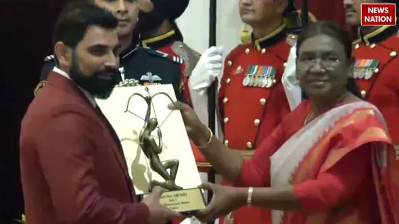 President Murmu honored Mohammed Shami with Arjuna Award