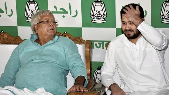 Lalu and Tejaswi Yadav