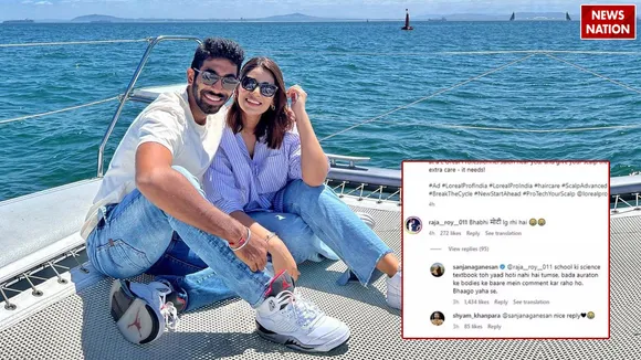 user comment on jasprit bumrah post then sanjana ganesan reply