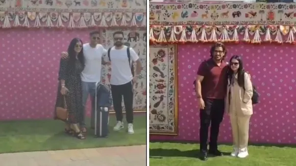 MS Dhoni dwayne Bravo Rashid Khan reached in Anant Ambanis wedding