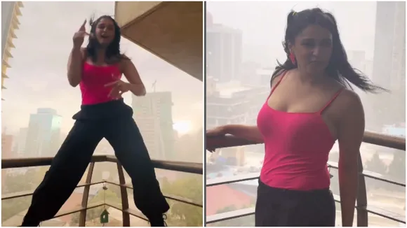 Mannara Chopra Rain Dance