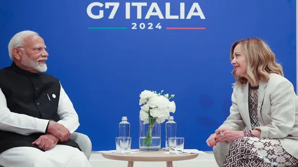 pm modi with giorgia meloni