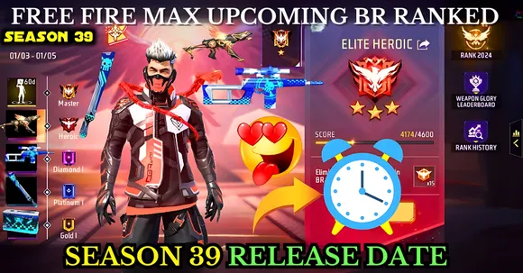 Free Fire MAX BR Ranked Season 39- Release Date and Rewards