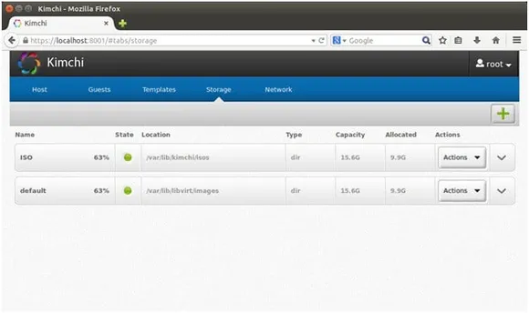 Manage KVM (QEMU) with Kimchi, a Virtual Machine Management Web interface
