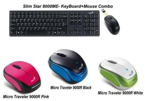 The new range of wireless products – the tiny rechargeable infrared mouse and ultra slim wireless keyboard & mouse