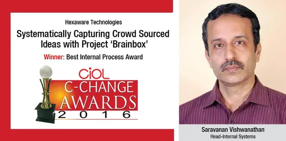 Hexaware Technologies's: Systematically Capturing Crowd SOURCED Ideas WITH PROJECT ‘Brainbox’