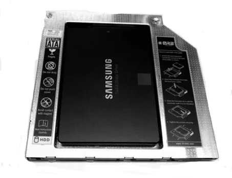 Inserting an SSD into the Defunct DVD Drive Slot in a Laptop