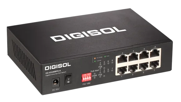 DIGISOL launches 8 Port Gigabit Ethernet Unmanaged PoE Switch