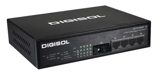 DIGISOL launches Ethernet Unmanaged Switch with 4 PoE Ports & 1 SM fiber port