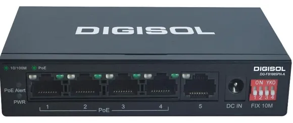 DIGISOL Introduces 5 Port Fast Ethernet Unmanaged Switch for PoE and PoE Plus Compliant Devices
