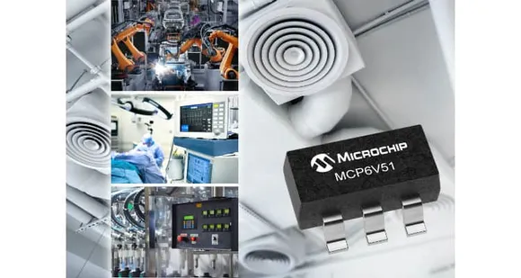Microchip has announced the MCP6V51 zero-drift operational amplifier