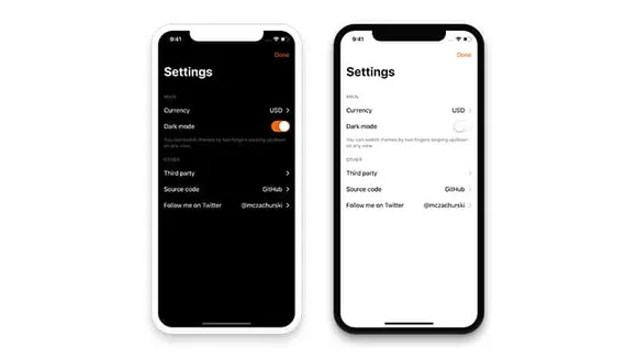 How to automatically switch to dark theme in iPhone