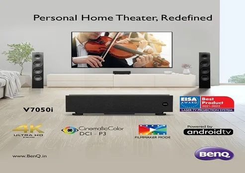 BenQ unlocks Premium Home Cinema Experience: Launches EISA award winning V7050i - 4K Laser TV Projector