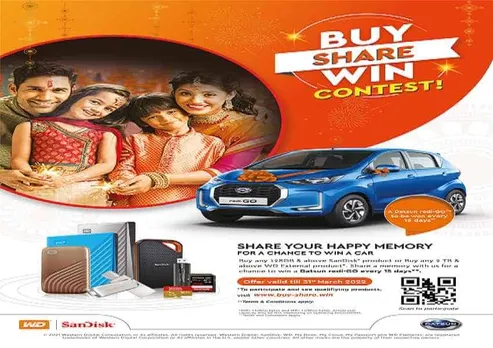 Stand a Chance to Win a Car Every 15 days with Western Digital’s ‘Buy, Share & Win’ Contest