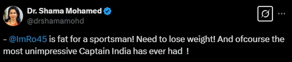 Congress leader called Rohit Sharma the 