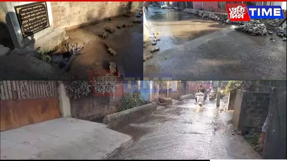 Water pipeline burst in Chandmari
