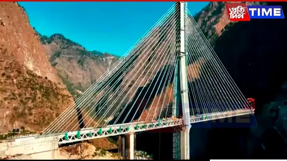 India's First Cable-Stayed Rail Bridge Achieves Trial Run Success in Jammu & Kashmir