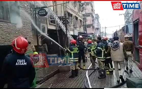 Guwahati: Massive Fire At Maharaja Hotel In Fancy Bazar
