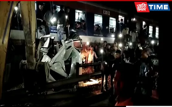 Assam: Train Mows Down Vehicle in Golakganj