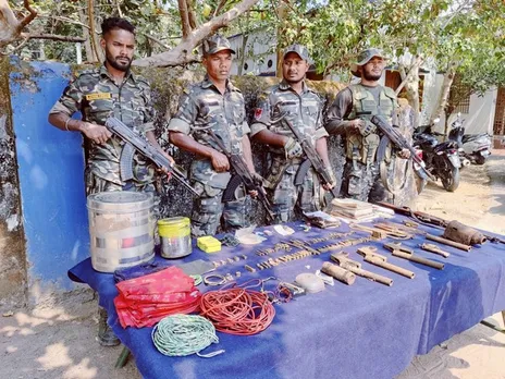 Huge Amount of Arms, Explosives Found In Maoist Dump In Odisha