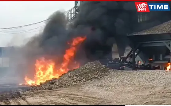 Assam: Fire at Bitumen Plant in Moran