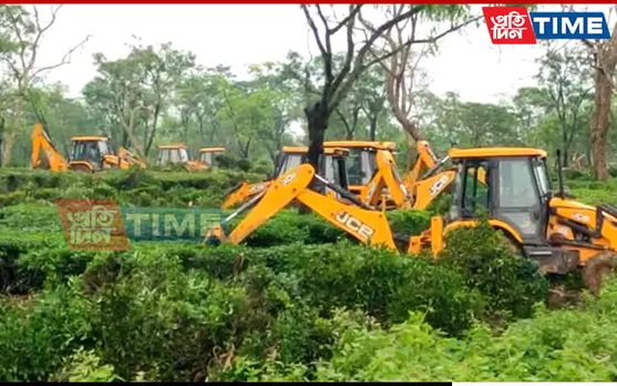 Silchar: Eviction at Doloo Tea Estate Continues for 2nd Day