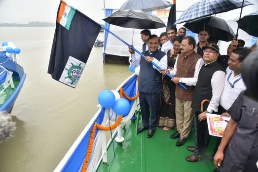 Guwahati: CM Sarma Flags off 2 Ships at IWT Ghat 