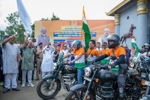 Manipur CM Flags off Bike Rally to Mark 75 Years of Independence
