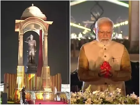 PM Modi Unveils Statue Of Netaji Subash Chandra Bose Near India Gate