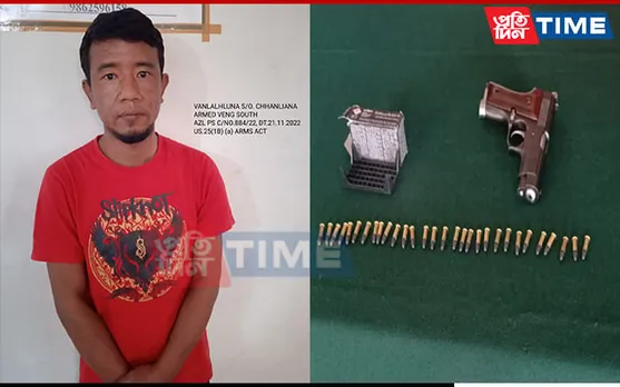 Mizoram: Youth Arrested with Arms and Ammunition in Aizawl  
