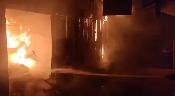 Assam: Massive Fire Guts Nine Shops In Tezpur