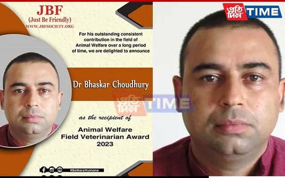 Bhaskar Choudhary Conferred With ‘Animal Welfare Field Veterinarian Award-2023’