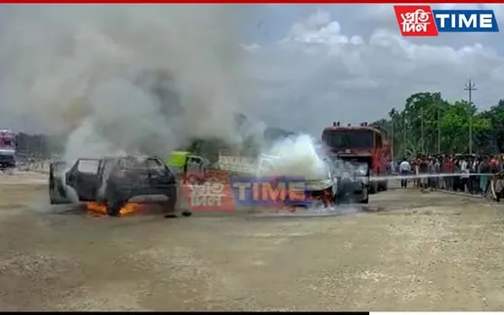 Mahindra XUV 300 Goes Up in Flames on Goalpara Highway