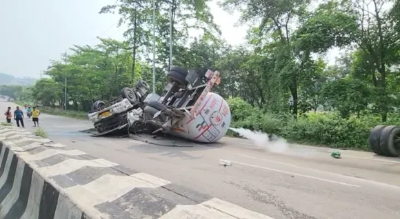 Tension Prevails as Gas Tanker Meets With Accident in Assam’s Sonapur