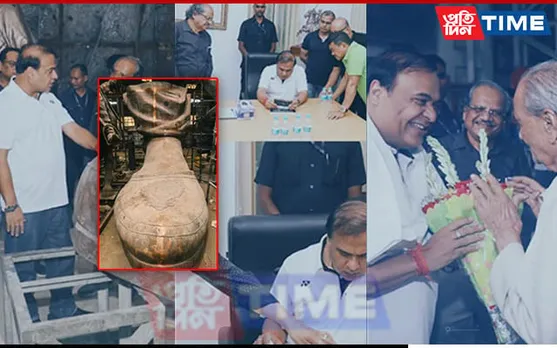 Assam CM Reviews Progress of 150-Ft Statue of Lachit Barphukan in Ghaziabad