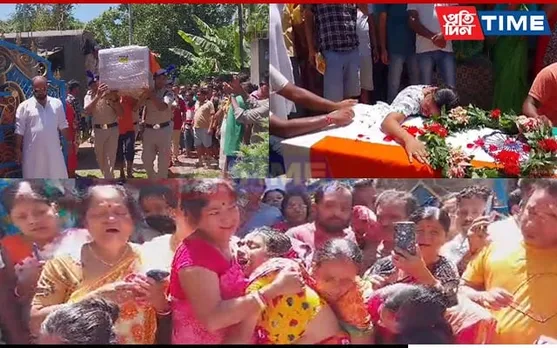 Assam CRPF Jawan Who Died of Cardiac Arrest in Kashmir Cremated At His Native Village