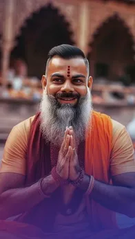 AI Generated pictures of Indian Cricketers adopting a monk's lifestyle