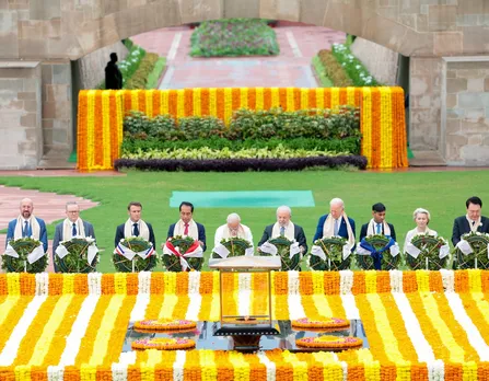 G20 Leaders Pay Tribute to Mahatma Gandhi at Rajghat